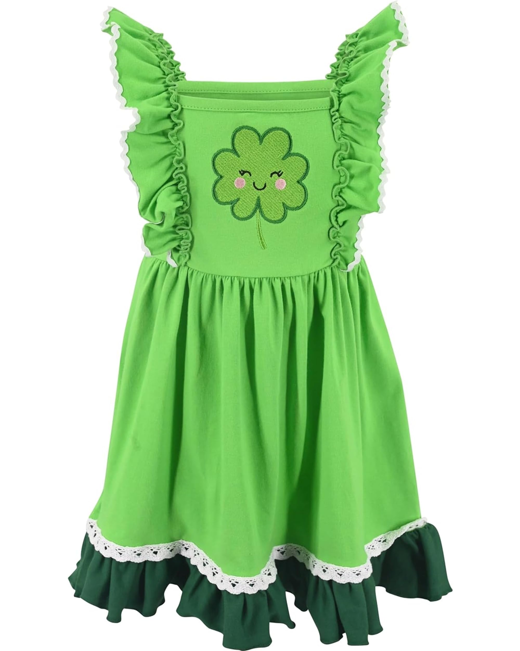 Unique Baby Girls Smocked Holiday Dress for Big Kids and Toddler Outfit Clothes with Embroidery