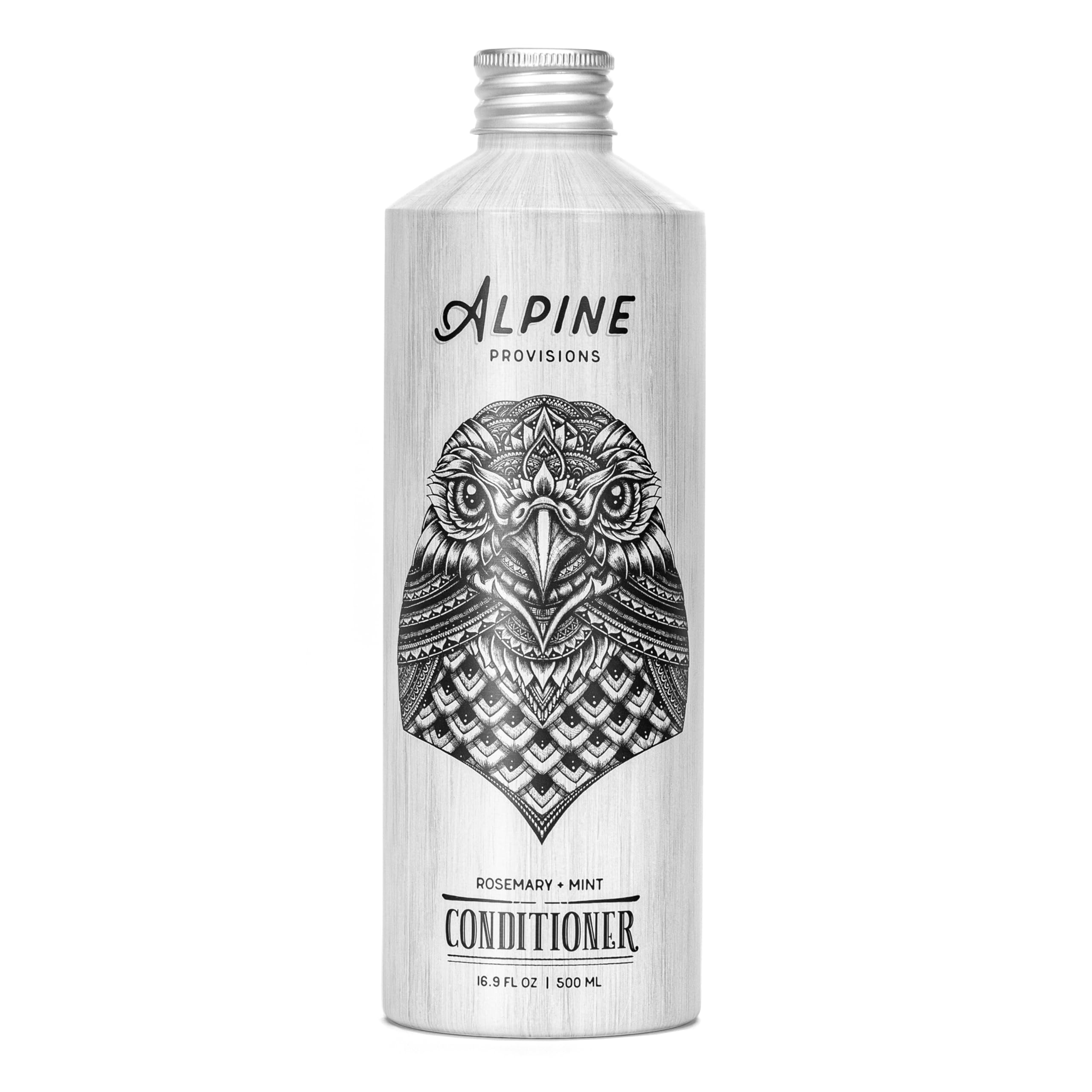 Alpine Provisions Organic Conditioner, Rosemary + Mint, 16.9 fl oz Plastic-Free Aluminum Bottle