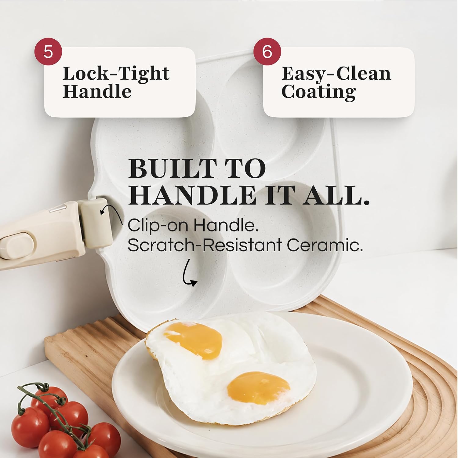 Gourmetific® 32-Piece Nonstick Cookware Set with Detachable Handles