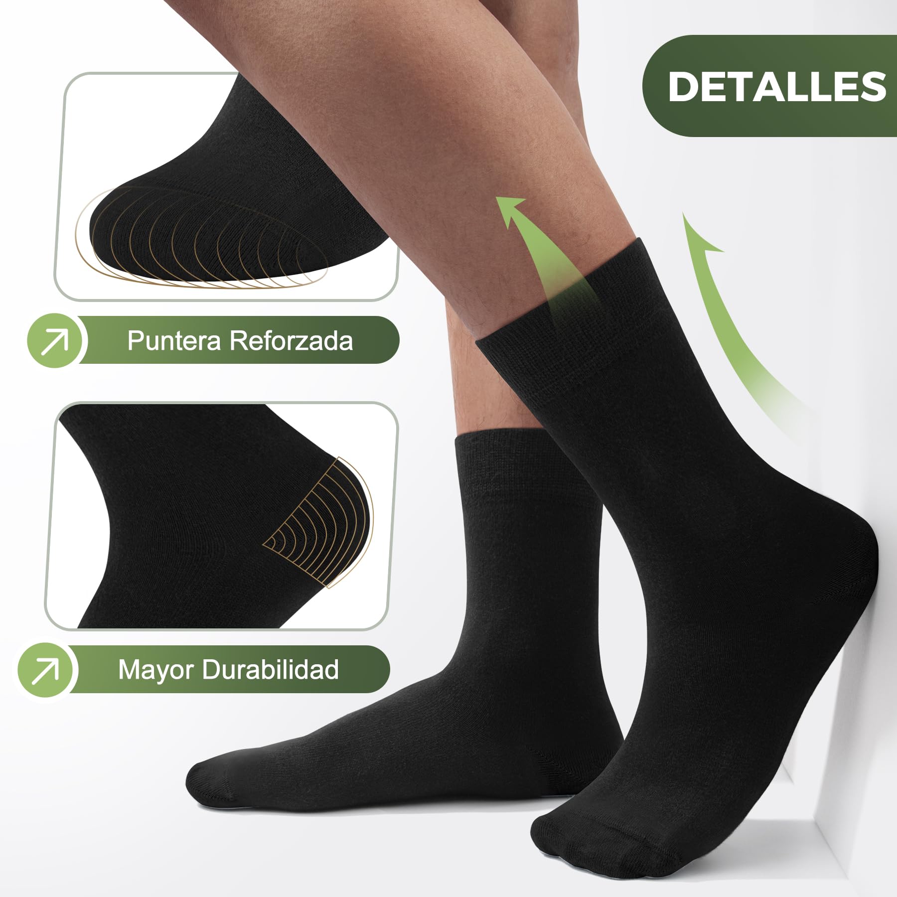 FALARY Calcetines de bambú para hombres y mujeres, 6/12 pares, calcetines casuales de negocios sin costuras, paquete múltiple, súper suaves, transpirables, antiolor