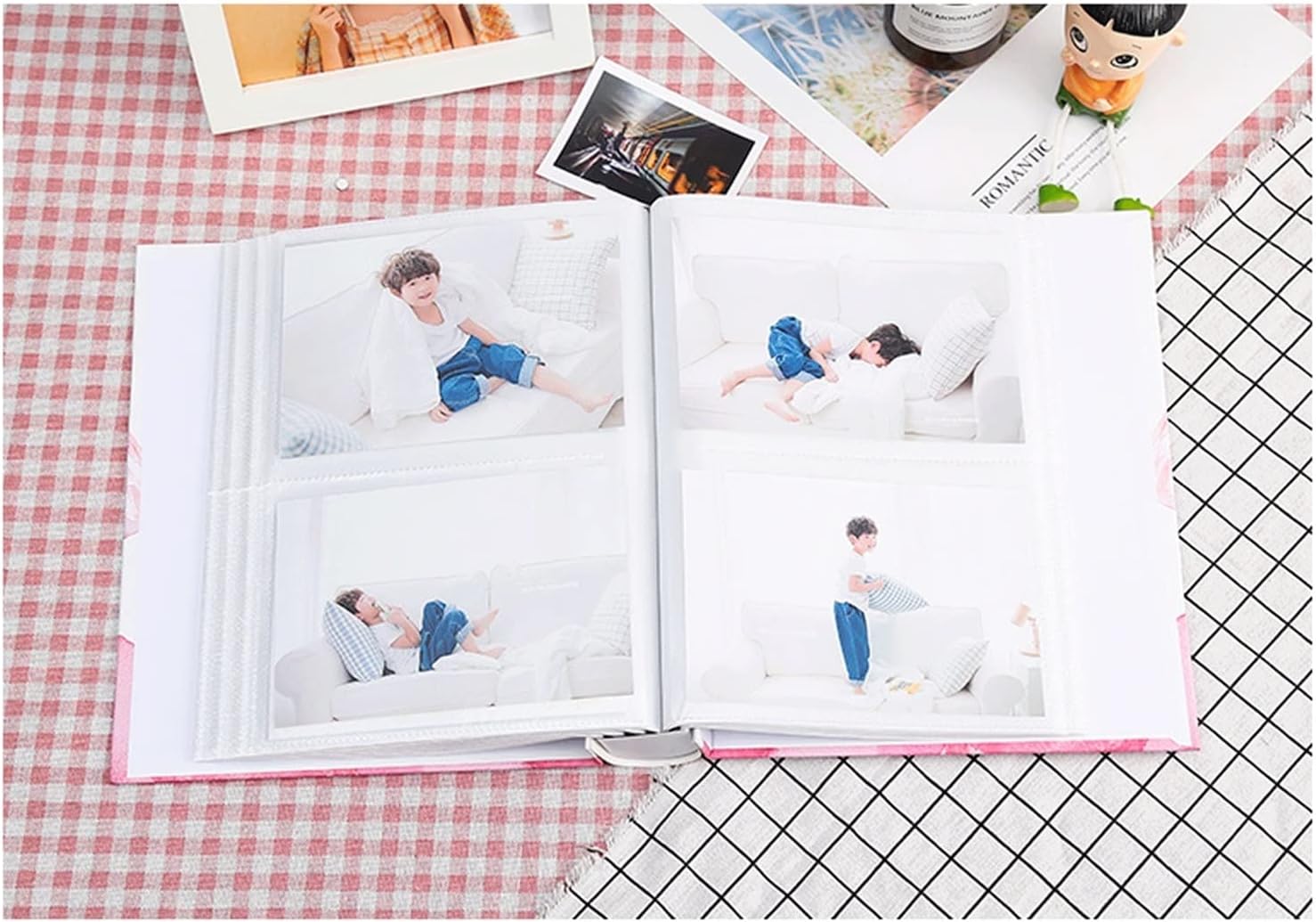 Photo Albums Album Book Commemorative Family Edition Large-capacity Album Interstitial 8-inch 200-piece Boxed 9-inch Photo Album Album de fotos (Color : 01, Size : 9 inches/200 sheets)