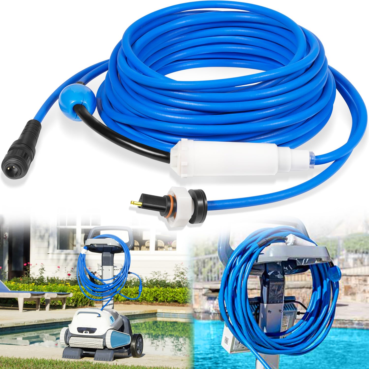 Amazon.com: 99958907-DIY Blue Swivel Cable 2-Wire 18M/60FT for