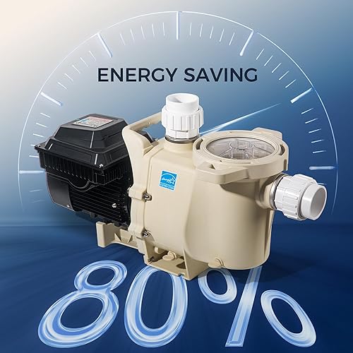 Miniatura 2 de 3HP Bomba de piscina de velocidad variable  Bomba de piscina enterrada certificada Energy Star, motor autocebante de 208-230V, 10800 GPH, alto