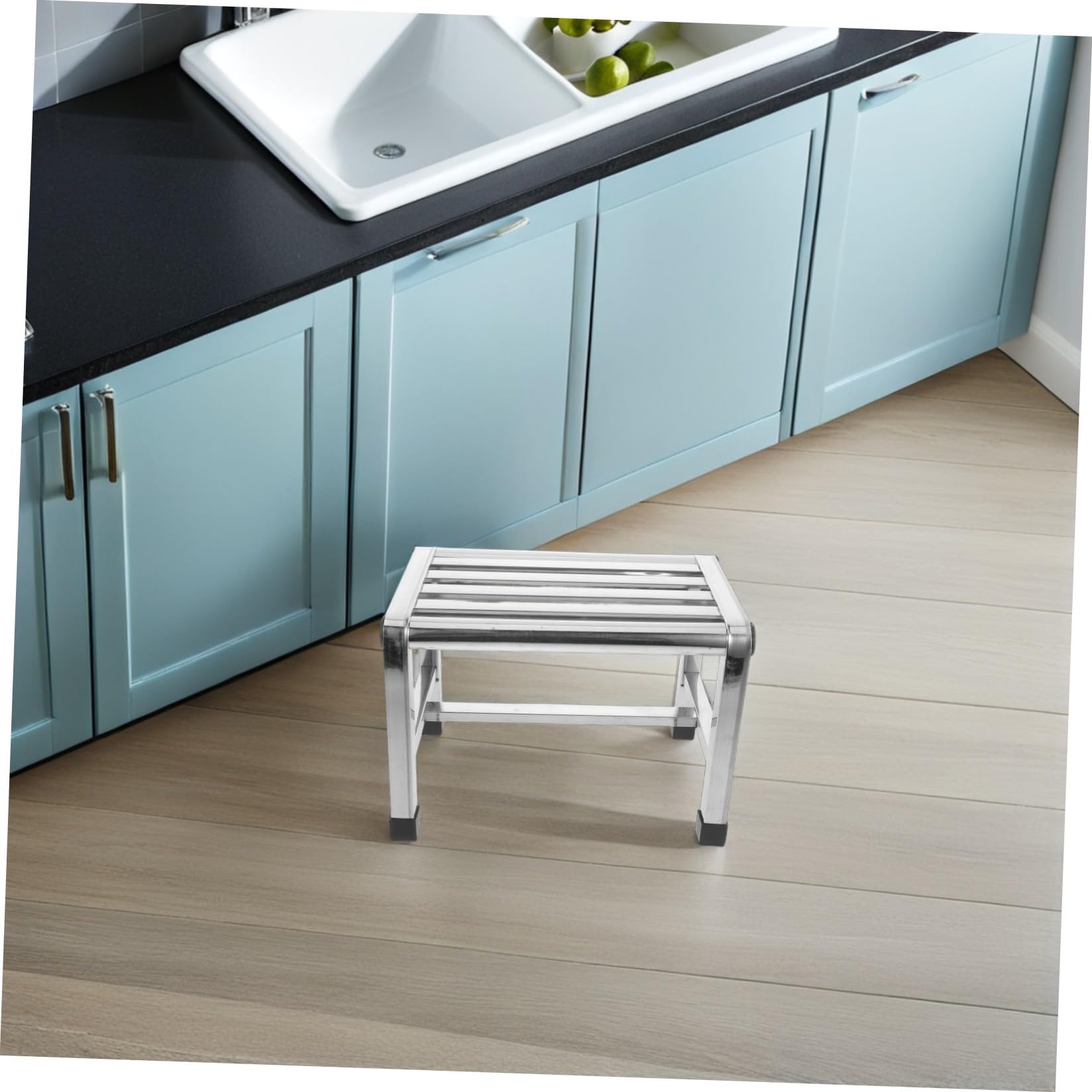 Luxshiny Silla de Ducha Banco de baño de Acero Inoxidable Antideslizante Estructura Hueca para Personas Mayores en bañeras y Balcones