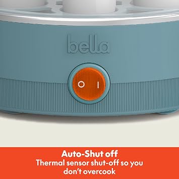 bella 14-Egg Capacity Cooker & Steamer, Double Stack, 360 Watt, Oatmilk