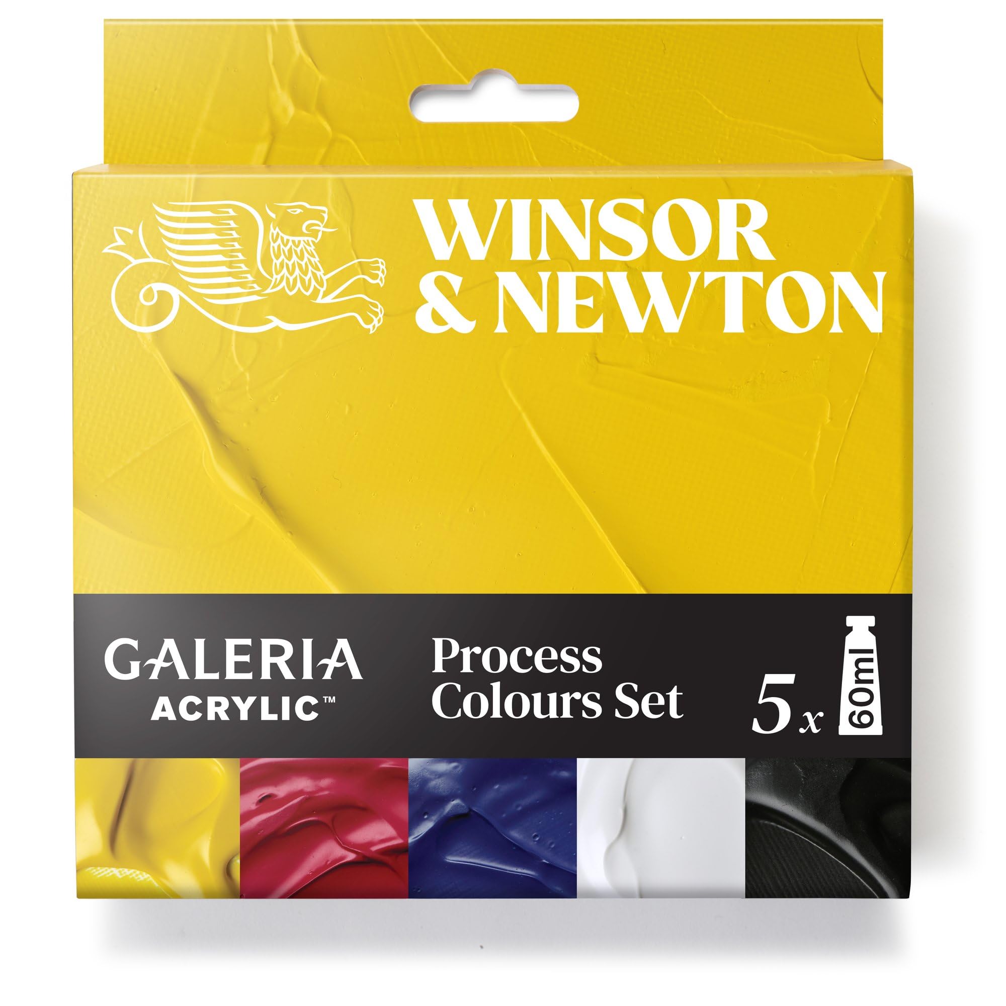 Winsor & Newton Galeria Acrylic Paint Set, 5 x 60ml (2-oz) Tubes, Process