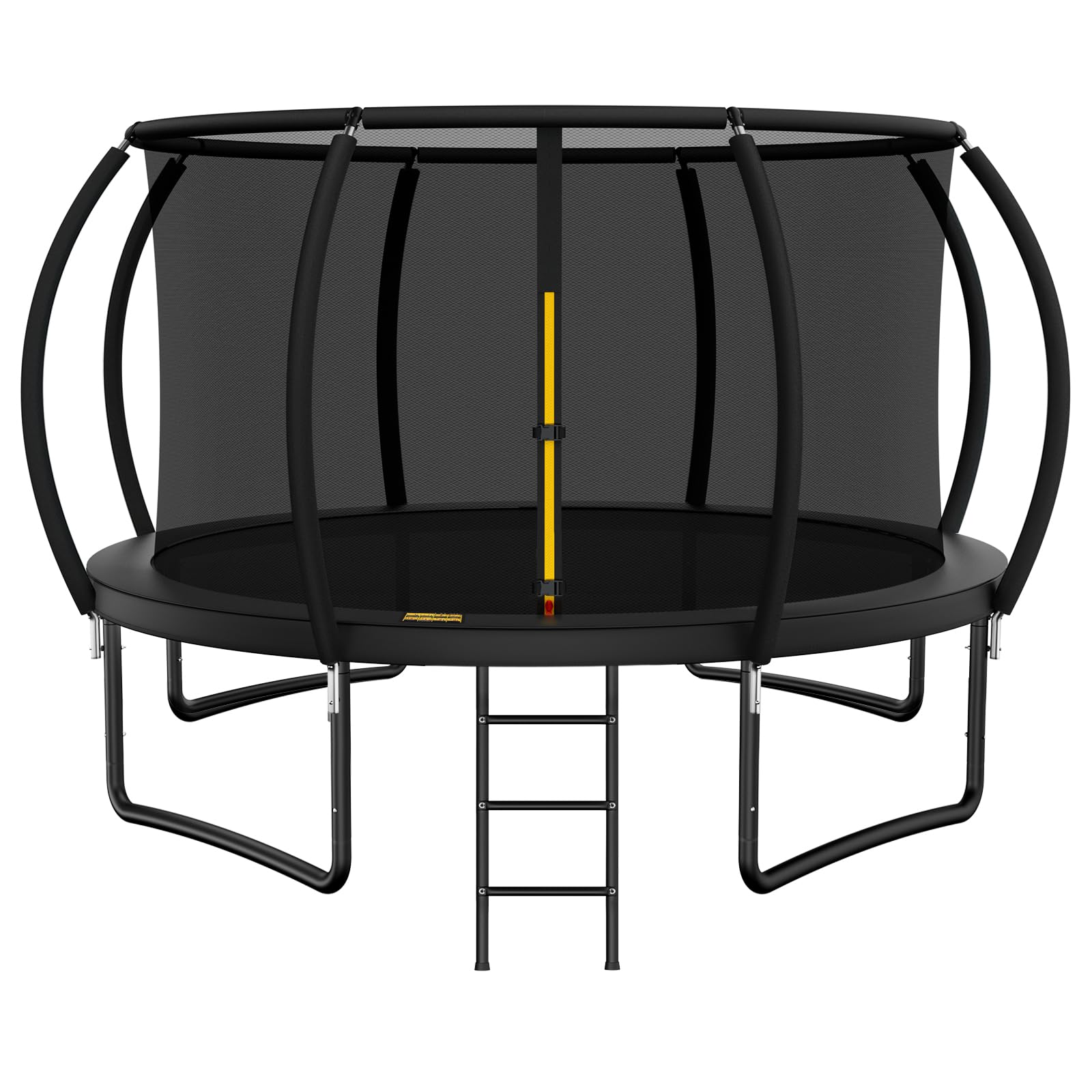 10FT 12FT 14FT 15FT 16FT Outdoor Trampoline with Enclosure Net, Heavy Duty Yard Trampolines, ASTM Approval Recreational Trampolines for Kids and Adults