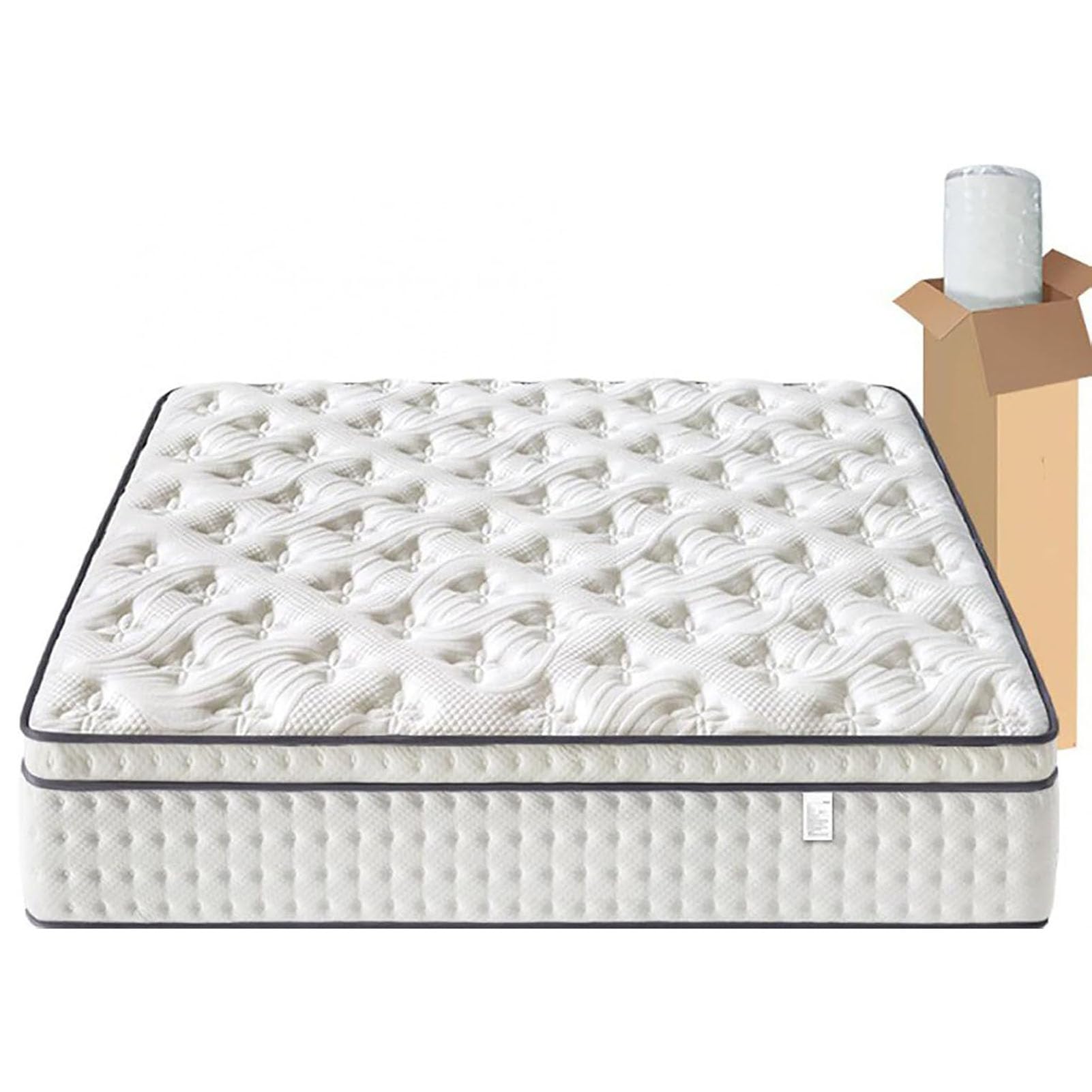 Materasso ibrido in memory foam queen size in una scatola, traspirante, confortevole, morbido materasso per alleviare la pressione, spessore 24 cm, 120 x 200 cm