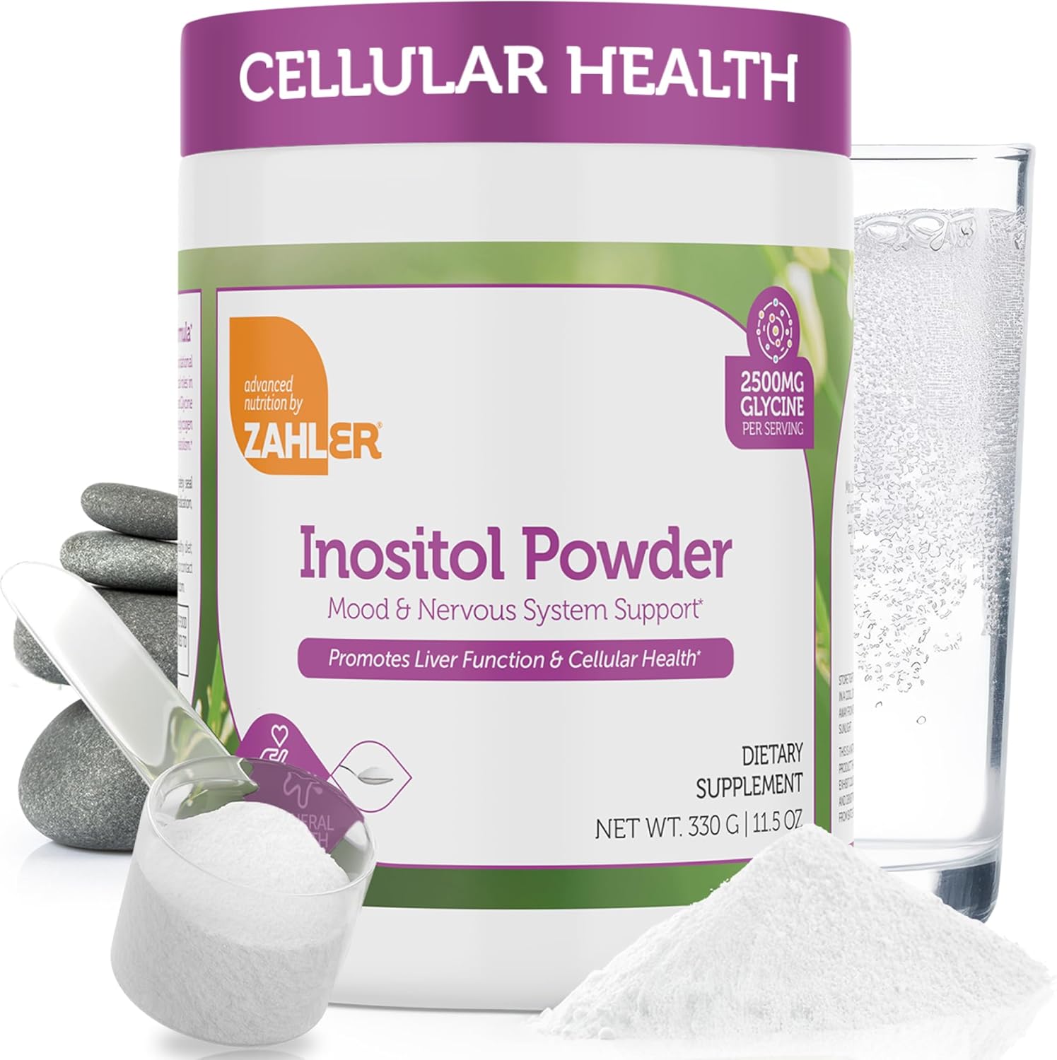 Zahler Inositol & Glycine Supplement Powder - Mood & Nervous System Support Supplements for Women - Hormone Balance & Healthy Ovarian Function - Kosher, Gluten Free, Dairy Free, Soy Free 11.5 Oz