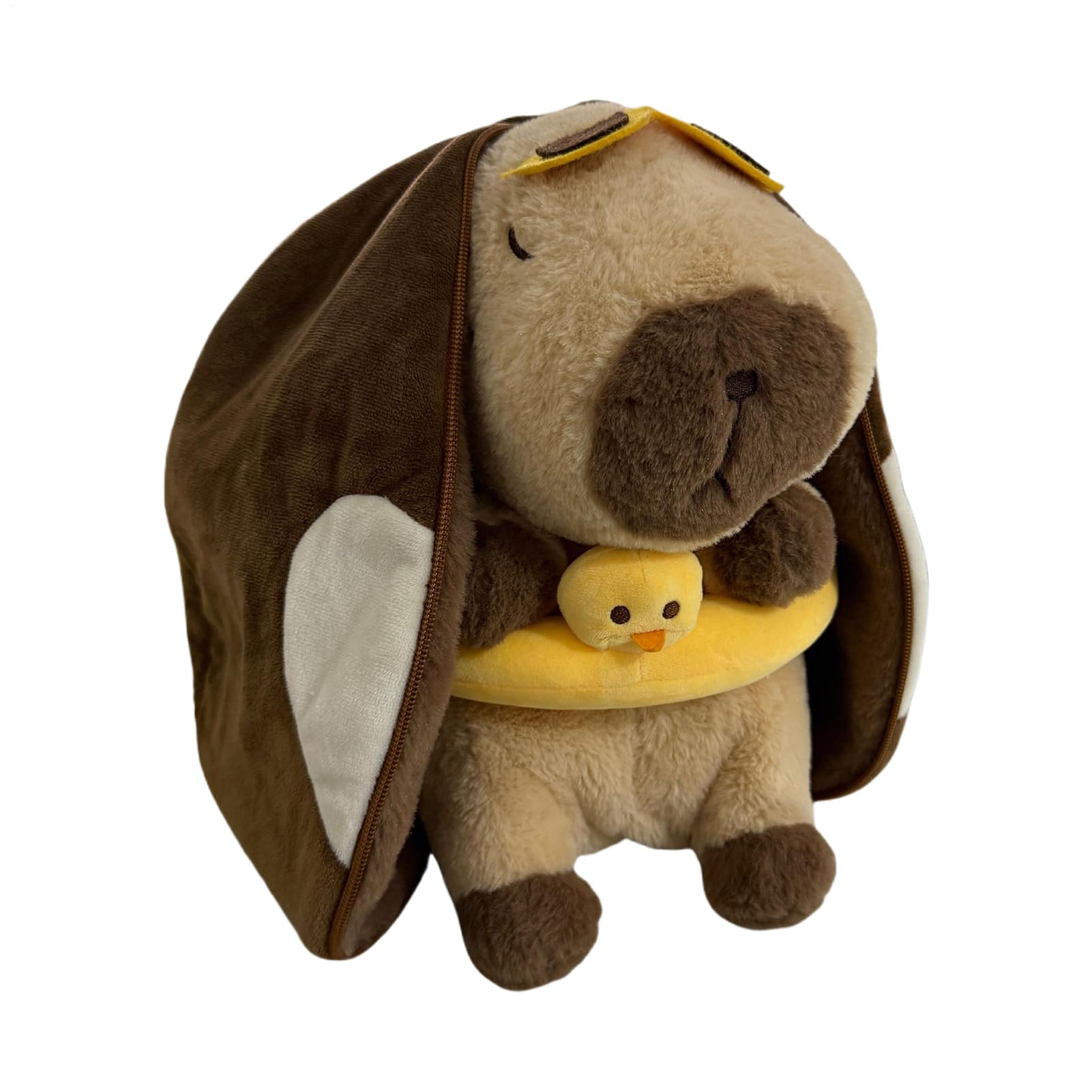 Soft Breathing Capybara Plush, Animal Doll with Gentle Music and Lights, Warm Hugging Stuffed Toy for Kids, Brings Sleeping Aid Comfort and Relaxing with its Serene Breathing Patterns