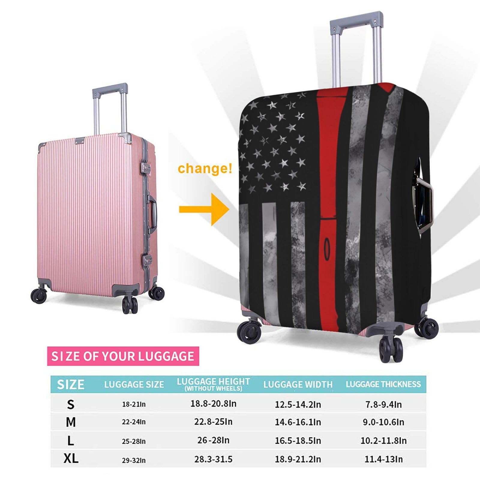 Anti-rayures Voyage Housse De Protection Valise YKKJ 24 Pouces - Tissu Élastique Bleu - Anti-Rayures Et Poussière Pour Voyage Anti-rayures Anti -poussière