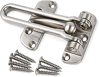 Vista 3 de HASWARE Barra de seguridad para el hogar, cerradura de puerta antirrobo de aleación negra para puerta delantera e interior, tope de puerta