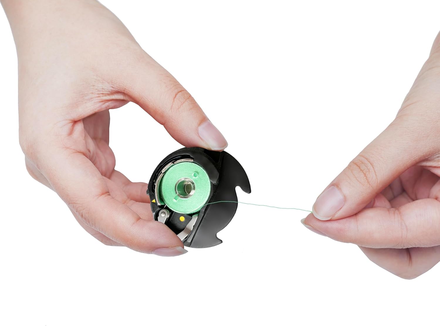 StitchTech Bobbin Case #846652607 for Janome MC15000V3, MC 400E, MC500E, MC9850, MC9900, Skyline S9 (Yellow dot Low Tension) Also Compatible with Elna Expressive 820, 830, 850, 860, 900, 920, 940