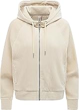 Ragwear Women's Corduroy Jacket Soft Sweat Jacket Zip Hoodie Transition Jacket Made of Soft Corduroy in Velvet Feel Corduly Cordy XS - XXL