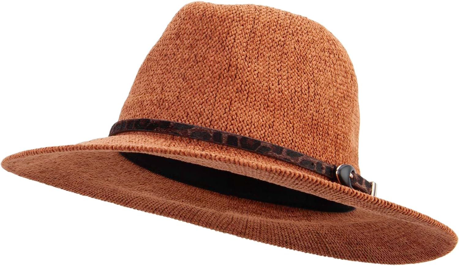 Jeanne Simmons Women's Cheetah Print Trim Band Hat