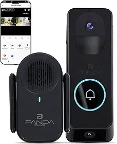 Vídeo Porteiro Interfone Inteligente Wifi Câmera Dupla Visão Noturna 180° HD Alexa Tuya Smartlife Panda Plus Áudio Bidirecional