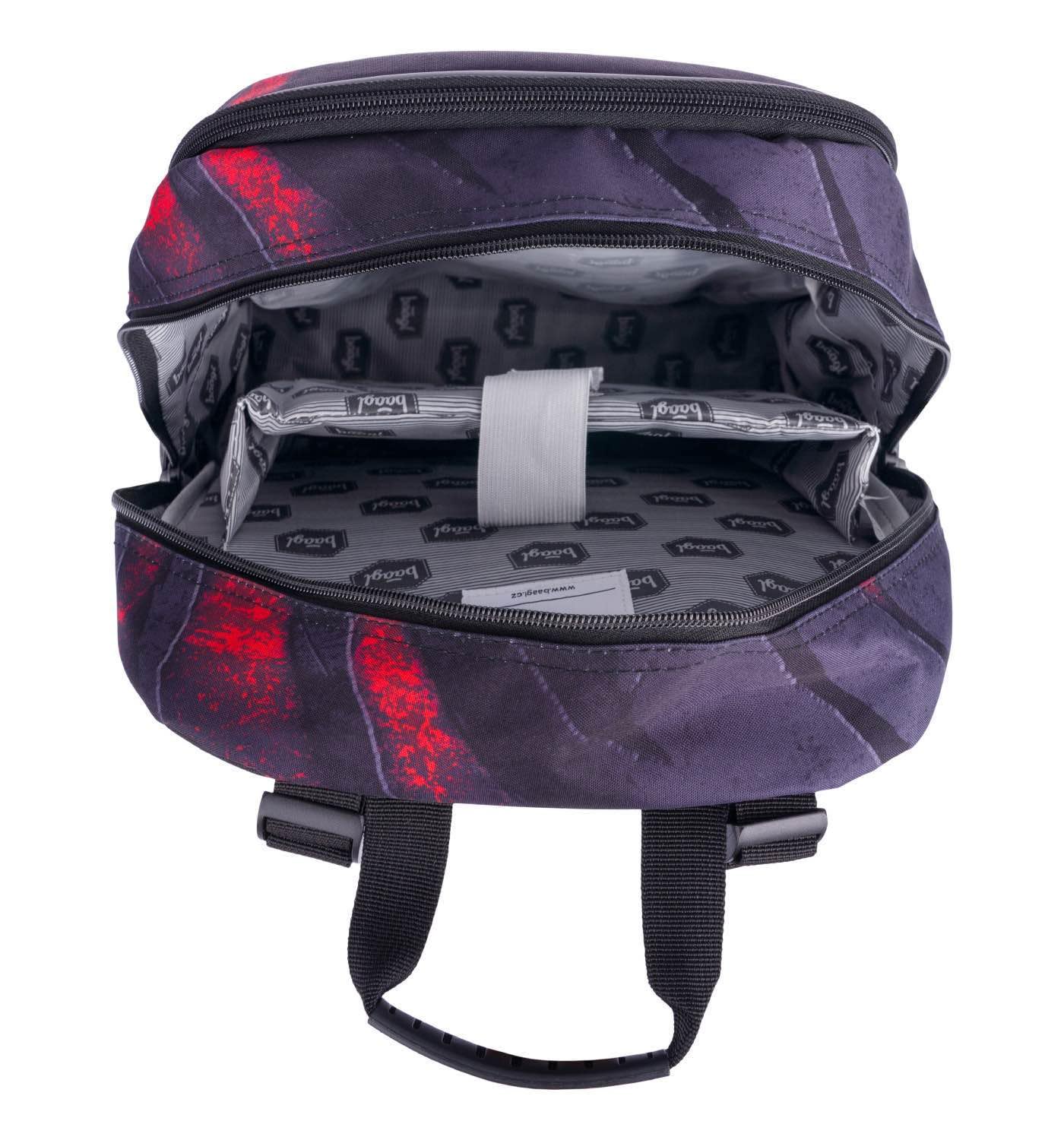 Baagl Mochila para niños, mochila escolar para niños con espalda ergonómica, correa de pecho y elementos reflectantes, Volcán 2