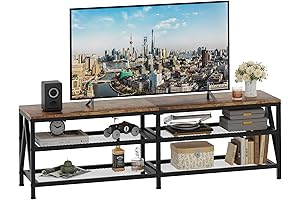 70-Inch Industrial Metal Frame TV Stand