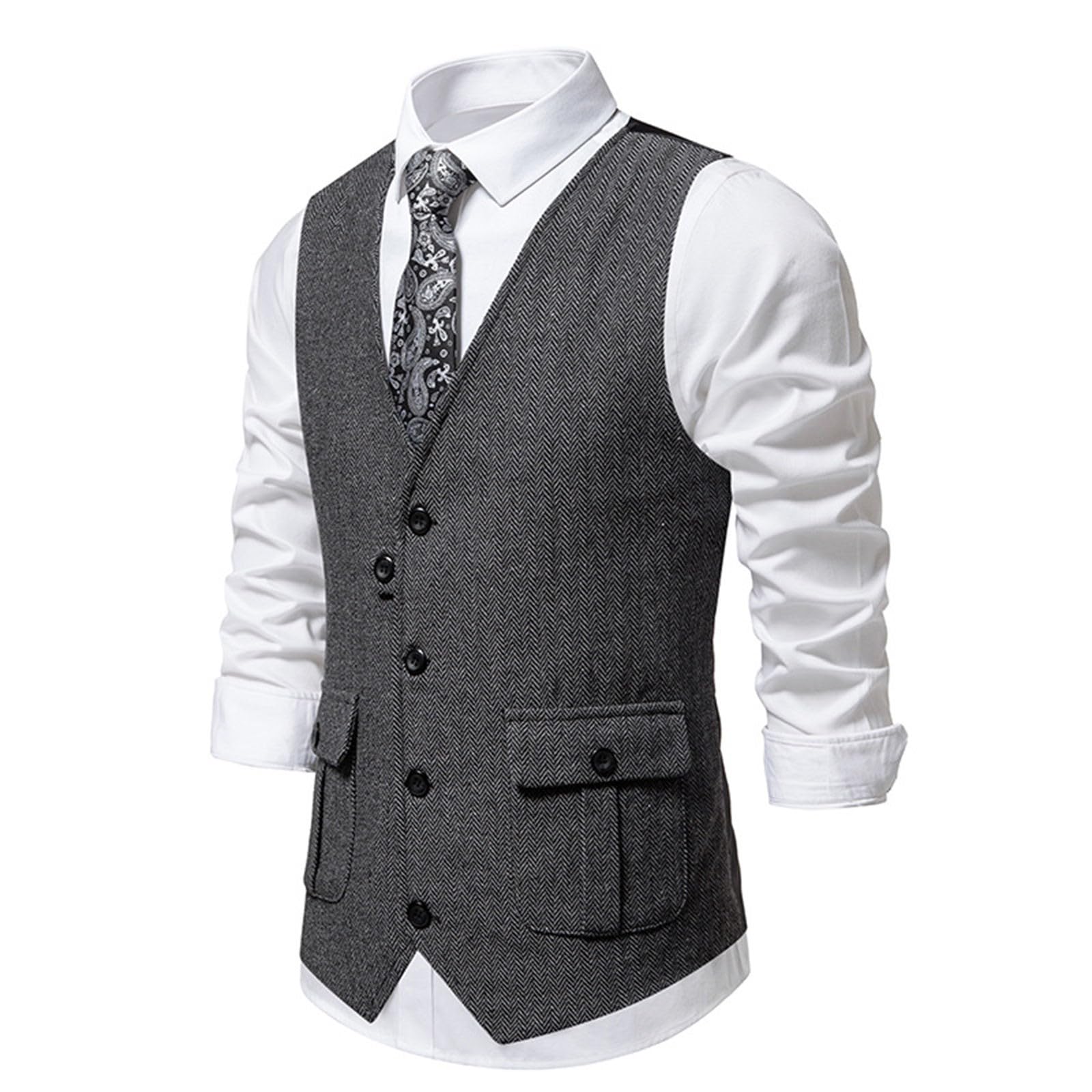Gilet da uomo estivo, leggero, senza tasche
