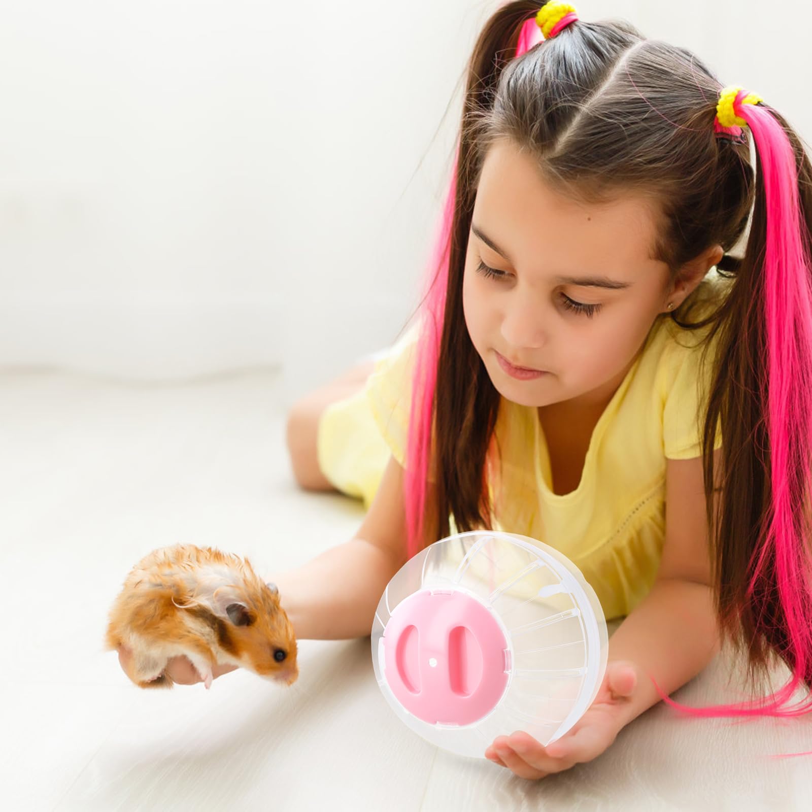 Palla Fitness per Criceto 14,5cm, Trasparente - Ruota di Corsa in Plastica per Roditori, Nano Gerbilli, Piccoli Animali - Hamster Toys (Blu Trasparente)