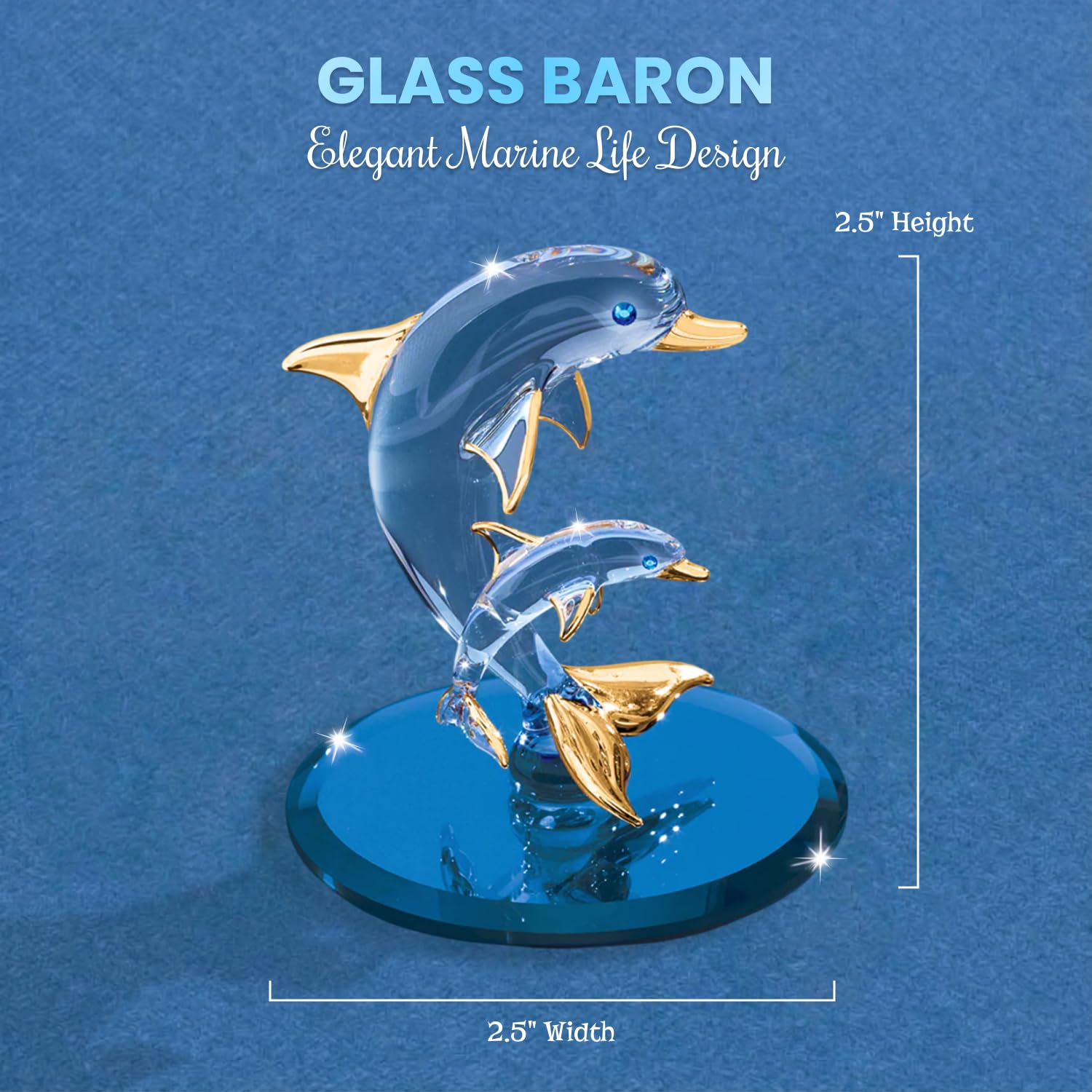 バカラ イルカ ガラスオブジェ 約15.5cm Amazon.co.jp: イルカ&ベビーガラスの置物。 : ホーム＆キッチン