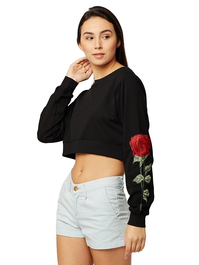 Miss Chase Women's Cotton Regular Fit Crop Top