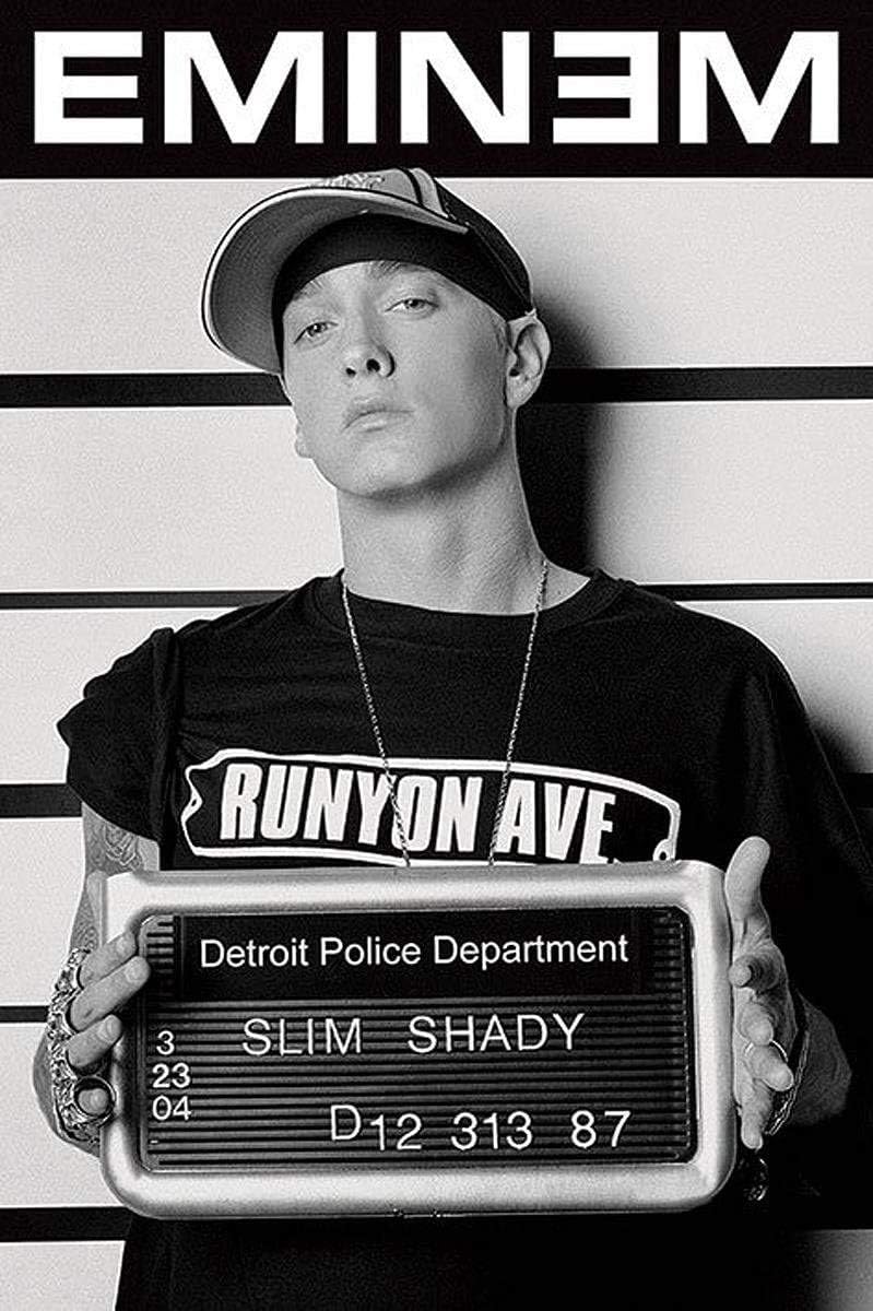 Bharat Udyog Eminem Poster - Rap Music Concert (300gsm Premium Matte Finish Art Paper, 13x19 Inches, Unframed, Self Adhesive, Multicolor 23)