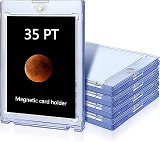 5 ct Magnetic Card Holder 35pt, Trading Card Hard case, Card Protector Hard Plastic, Hard Card Sleeves Display case for St...