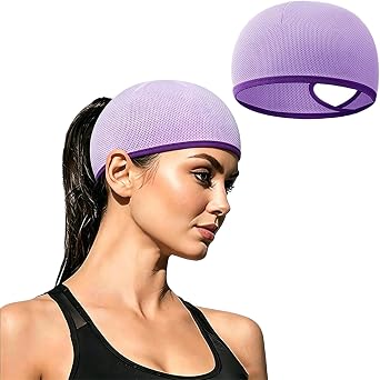 FEESHOW Cooling Skull Cap Helmet Liner Sweat Wicking Running Cycling Hat Beanie Hat for Men Women Sport Use
