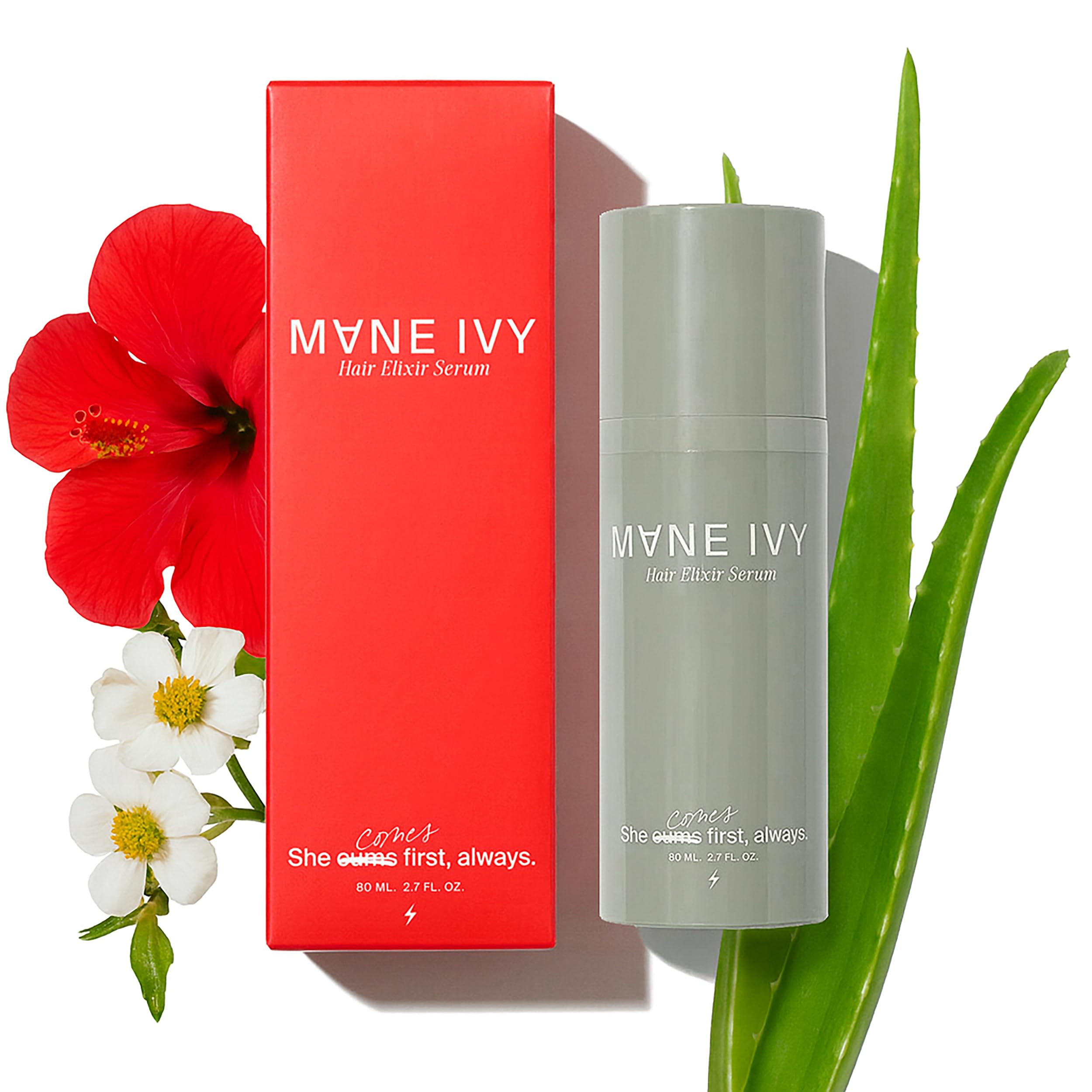 MANE IVY - Hair Elixir Serum - Smooth Frizz-Free Hair Instantly - 80ml 2.7 Fl Oz I Heat Protectant - Daily Styling & Overnight Treatment - Lightweight