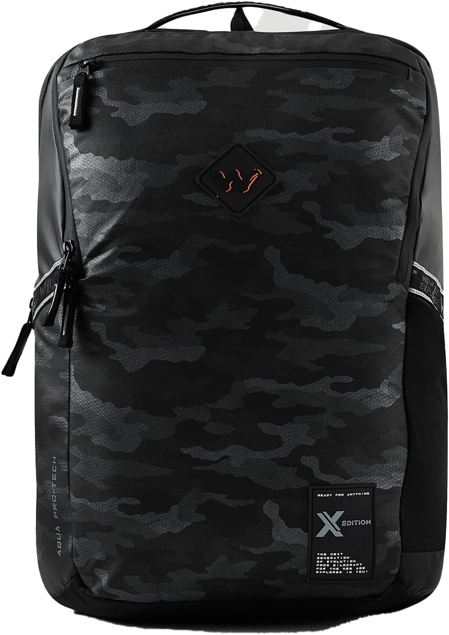 Wildcraft Polyester Torres Plus 23 Laptop Backpack for Travel, Gym, Office | Unisex Backpack with Rain cover | Bags for Mens & Womens (Met_Black,23 L)