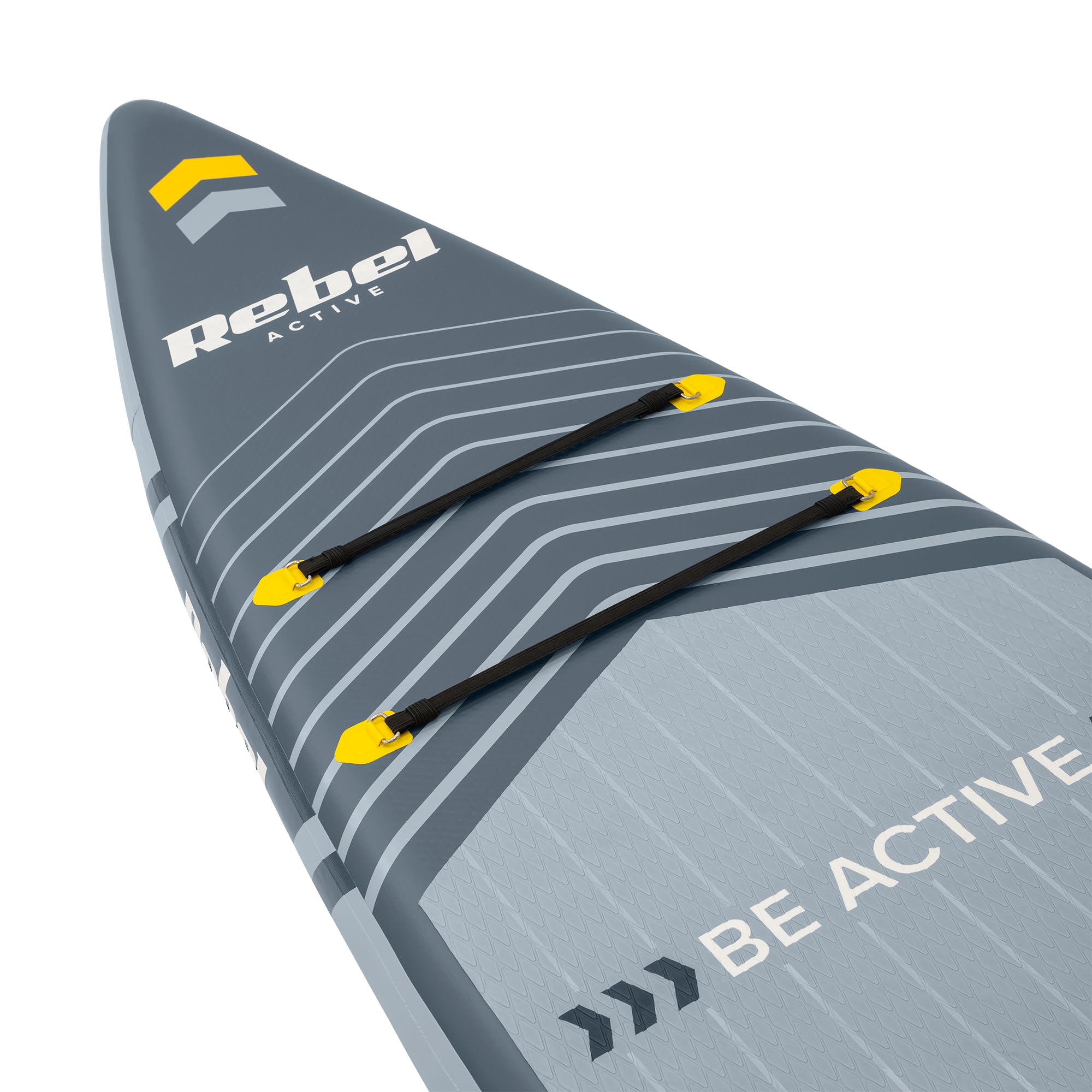 Rebel Electro Deska SUP PRO Touring Pompowana z Siedziskiem do Pływania Drop-Stitch 381 cm Zestaw Wiosło Pompka Plecak RBA-4512