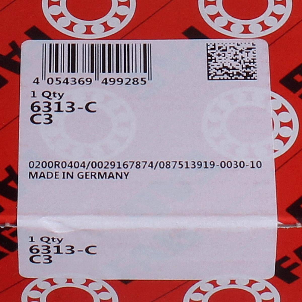 6313-C-C3 FAG Rodamiento de bolas cojinete 65,00x140,00x33,00mm