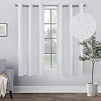 Vista 31 de BUHUA Juego de 2 paneles de cortinas opacas de 84 pulgadas de largo, cortinas de eficiencia energética y reducción de ruido para dormitorio con Gris