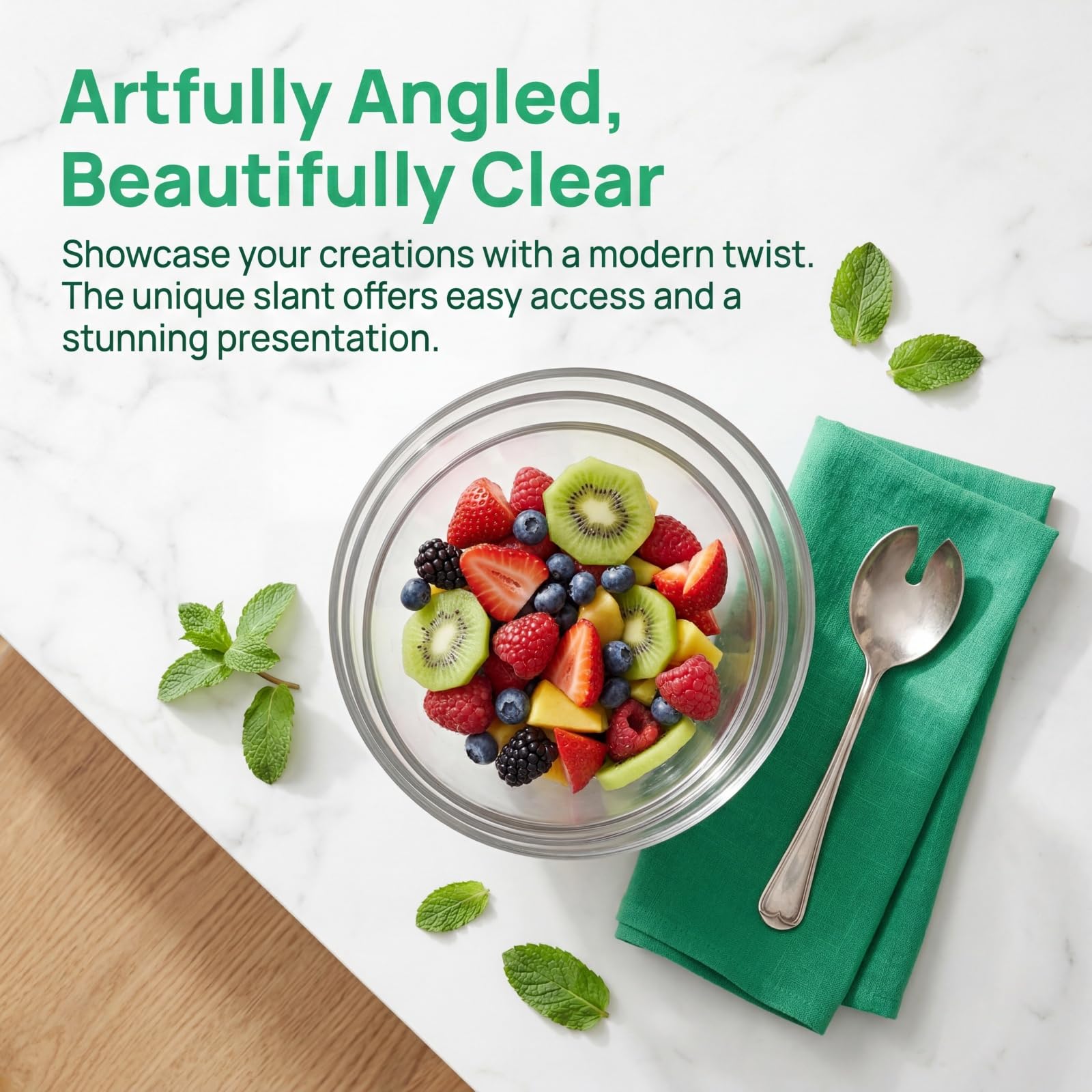 Lyellfe 3 Stücke Plastik Salatschalen, Abgewinkelte klare Salatschüsseln, Snackschüsseln, Dicke Acryl Bonbonschalen für Partys, Nudeln, Süßigkeiten, Chips, Obst | Abgewinkelte Servierschüssel, klare Süßigkeiten-Snackschalen für Partys, Chips, Obst, Vorber