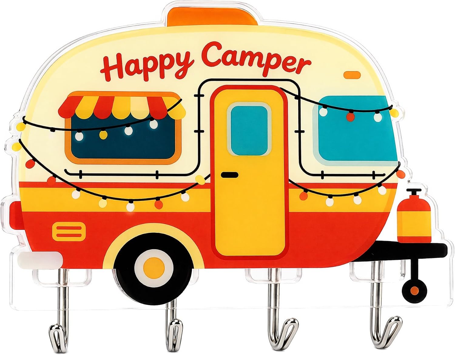 RV Camper Key Holder for Wall, RV Decorations for Inside Camper No Drill No Holes Camping Decor for Camper, Camper Accessories for Inside, RV Decor Gift