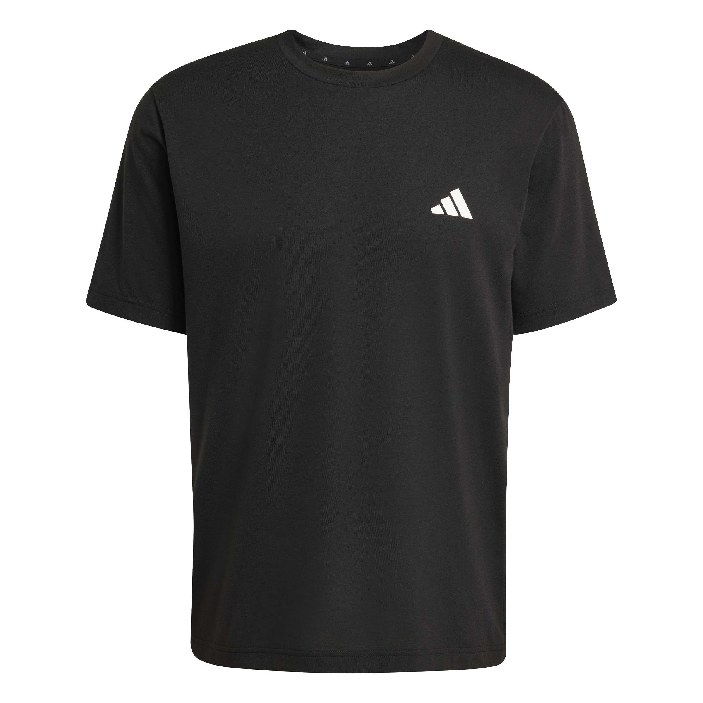 adidas Men's Workout Essentials Feelready 3 Stripes Shirt, Black/White, L