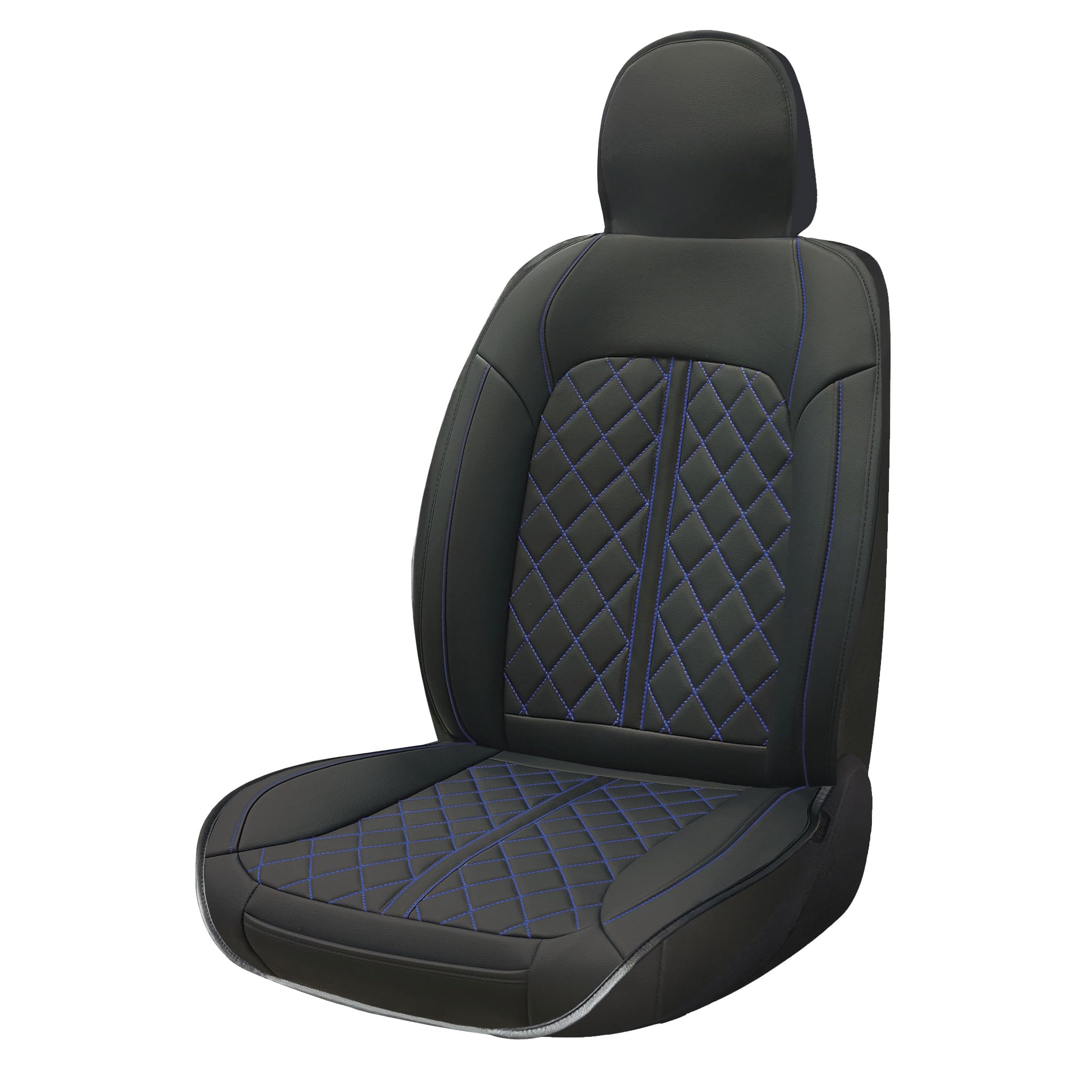 SUMEX Vittoria Model Car Seat Backrest Black and Blue Synthetic Leather Universal Seat Protector