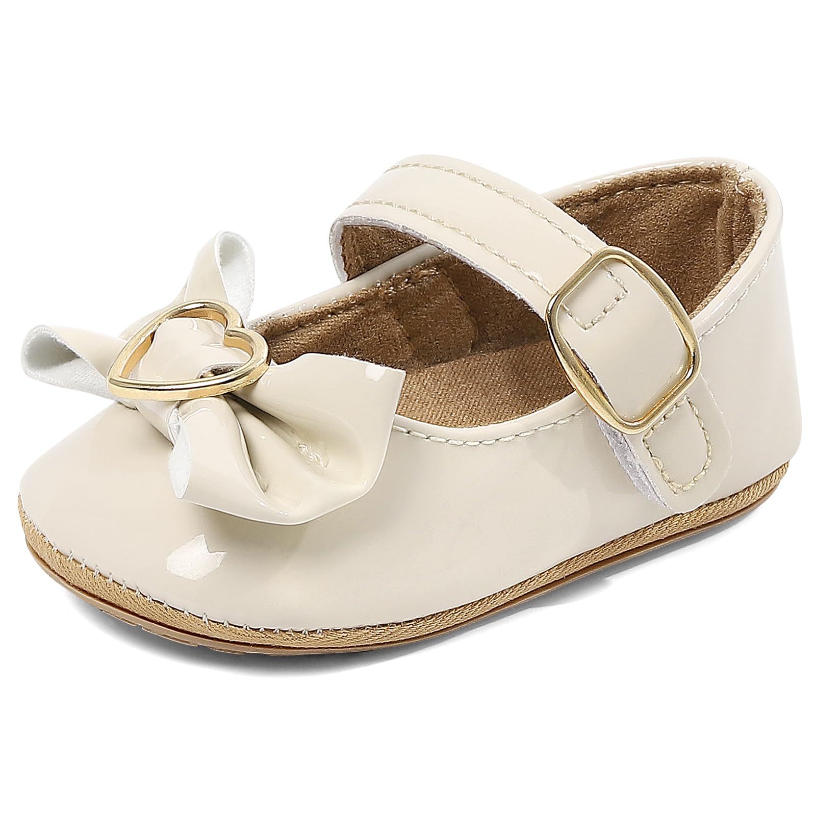 LACOFIA Baby Girls Anti-Slip First Walking Shoes Infant Bowknot Mary Jane Princess Party Shoes Prewalkers — view 8