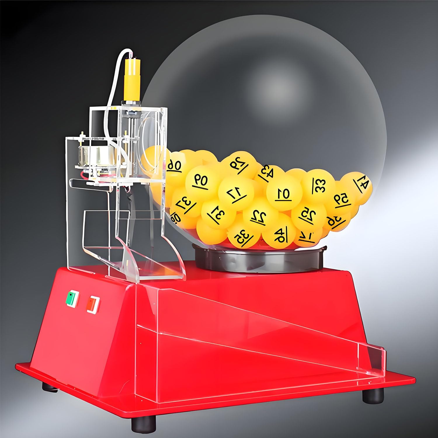 Aiodio Red Portable Lottery Ball Machine For Bingo Games