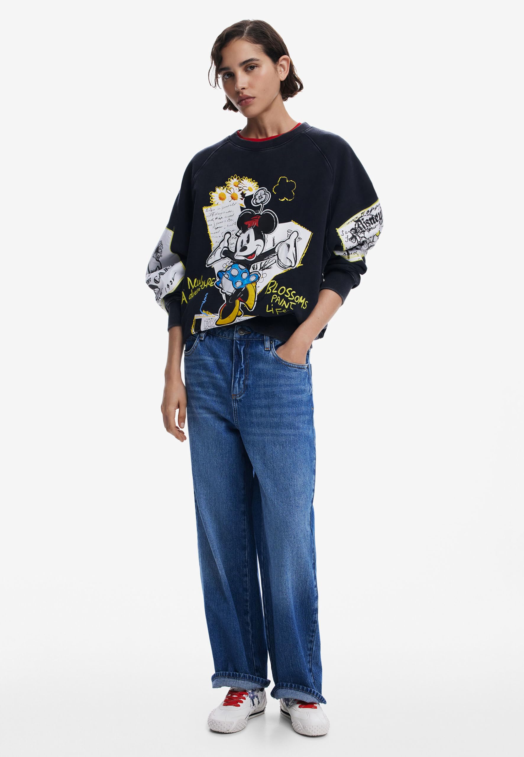 Desigual Sweat_Minnie, 2000 Black S, S, Czarny (Black), S