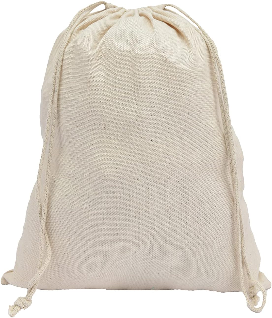 20x24 inches 100% Cotton Canvas Reusable Produce Bags, Double Drawstring Bags – Multipurpose Drawstring Storage Pouch for Everyday Use - EcoGreen Textiles (Pack of 50)