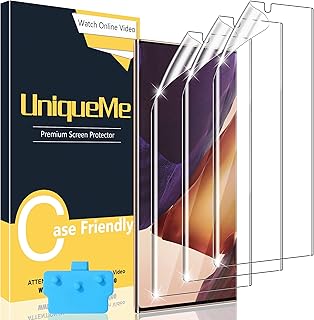 [3 Pack] UniqueMe Compatible for Samsung Galaxy Note 20 Ultra 6.9" 5G / 4G Soft TPU Screen Protector, Soft Flexible Film HD Clarity [Case Friendly] [No Bubble] [Easy Installation Tool][Not Tempered Glass]