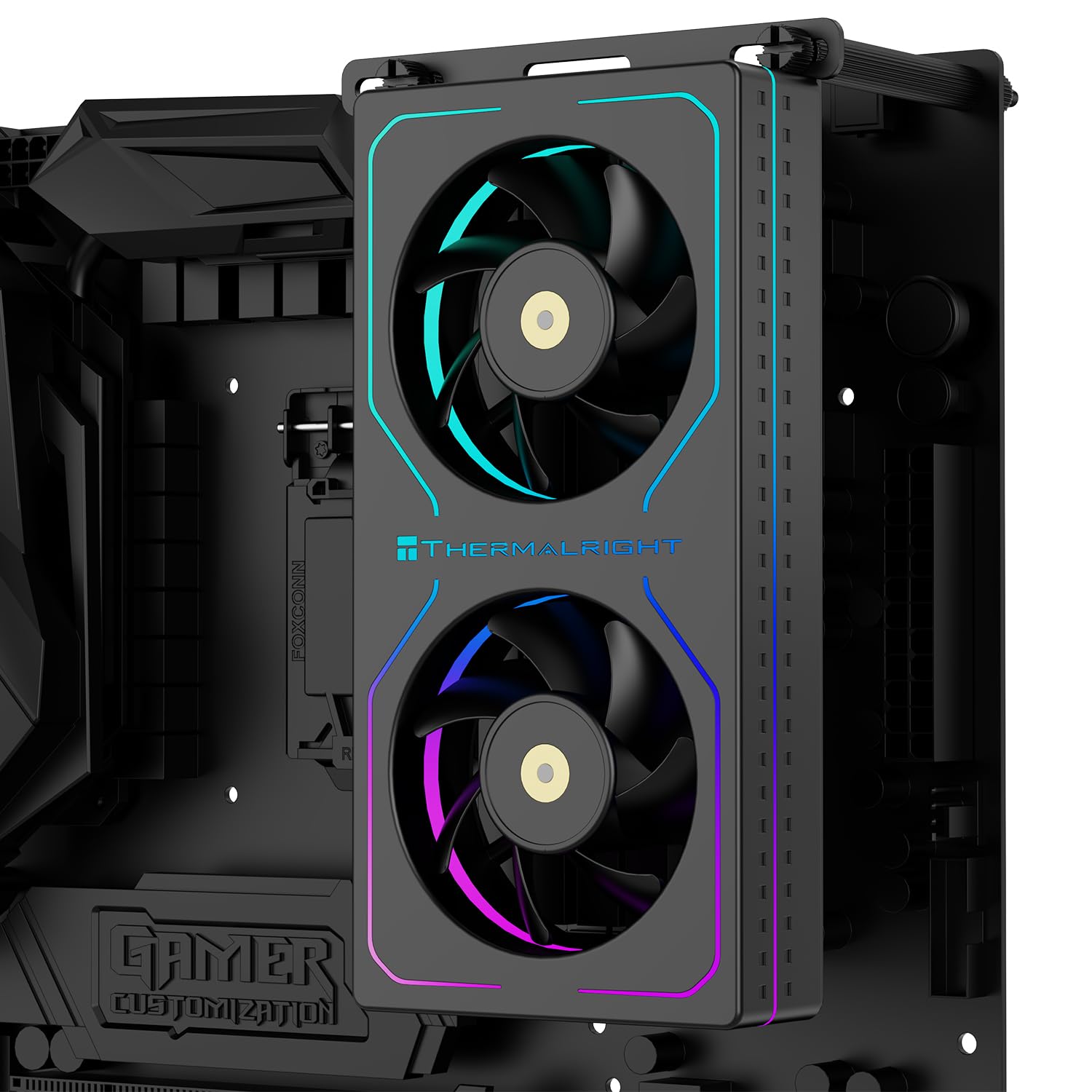 Thermalright Raffreddatore RAM MC-2 ARGB, ventola di raffreddamento attiva a doppia ventola, PWM 3200 giri/min, 5 V 3 PIN ARGB, raffreddamento RAM clip-on a basso rumore per DDR/DDR2/DDR3/DDR4/DDR5