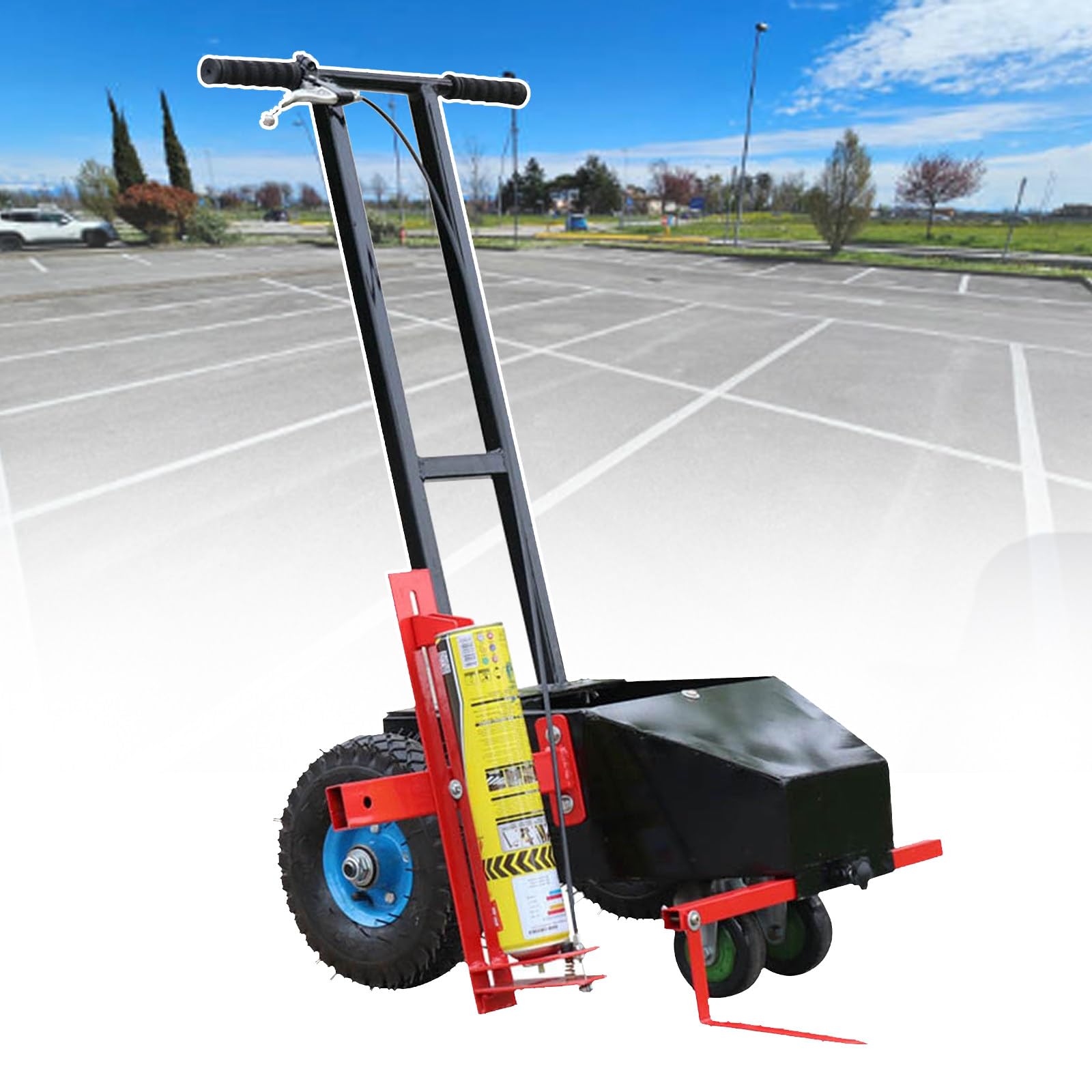 asdchZen Can Draw Circles Hand-Push Lane Marking Car, Width Adjustment 4-18Cm Line Marking Machine, For Factory Floor, Pathways, Warehouse Storage Zones
