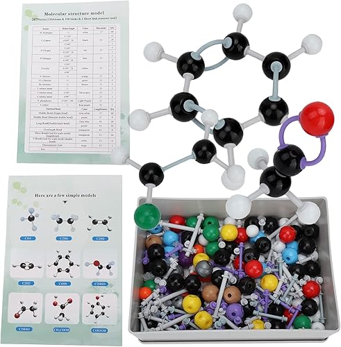 Modelo de estructura molecular, modelo molecular de química plástica ecológica, modelo de estructura inorgánica reutilizable para estudiantes,