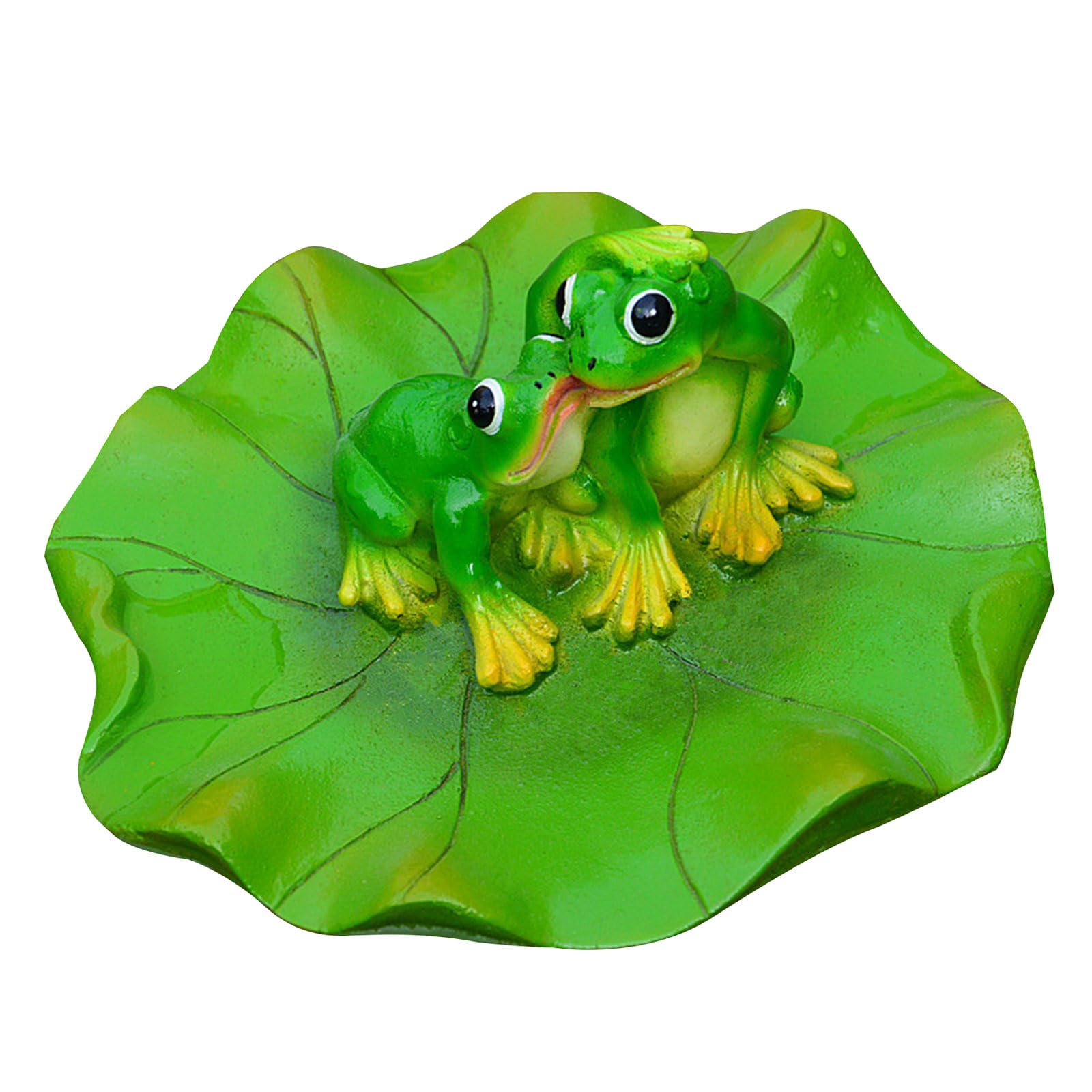 NEWFT Beautiful Cartoon Floating Frogs Shape Floating Ornaments Sculpture Cartoon Shape for Party Decors Fish Tanks Ornaments Pond