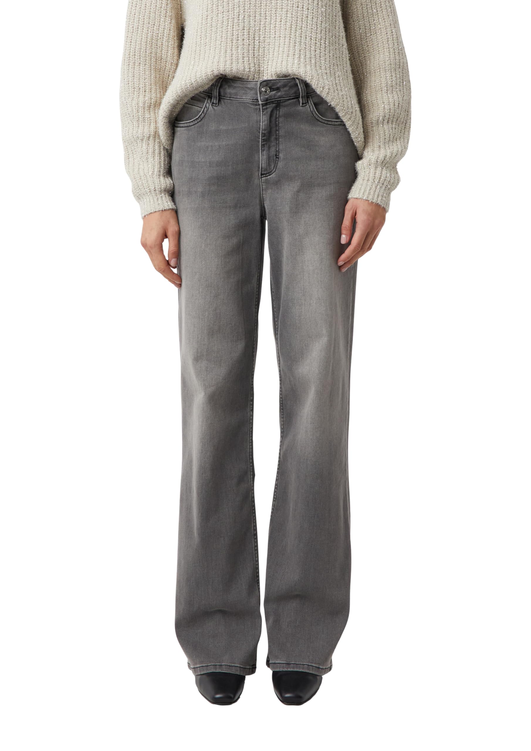 Comma Elastische Jeans mit weitem Bein