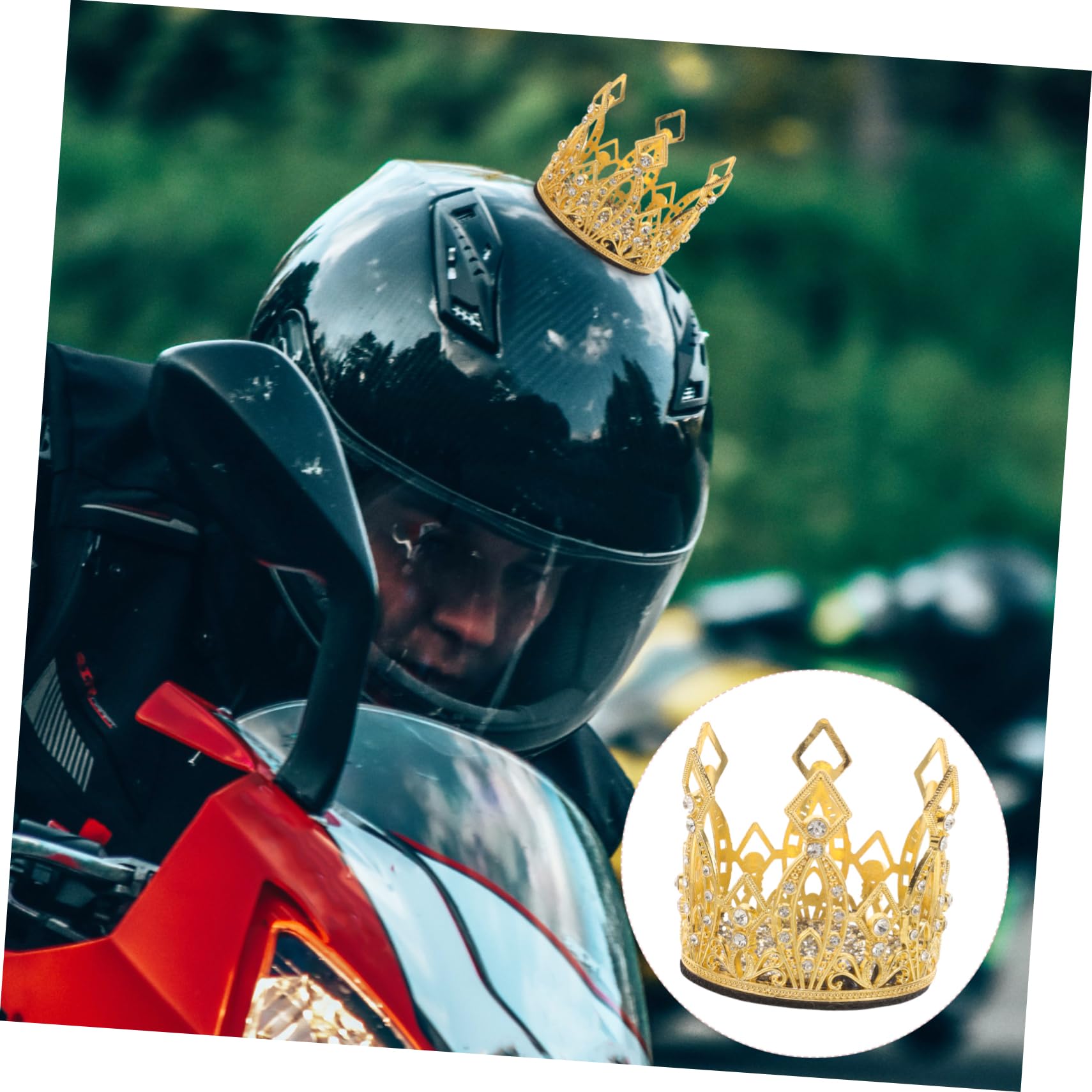 Unomor Luxury Motorcycle Helmet Stylish Helmet Attachment for Cruiser Bikes Remove Decor : Everything Else