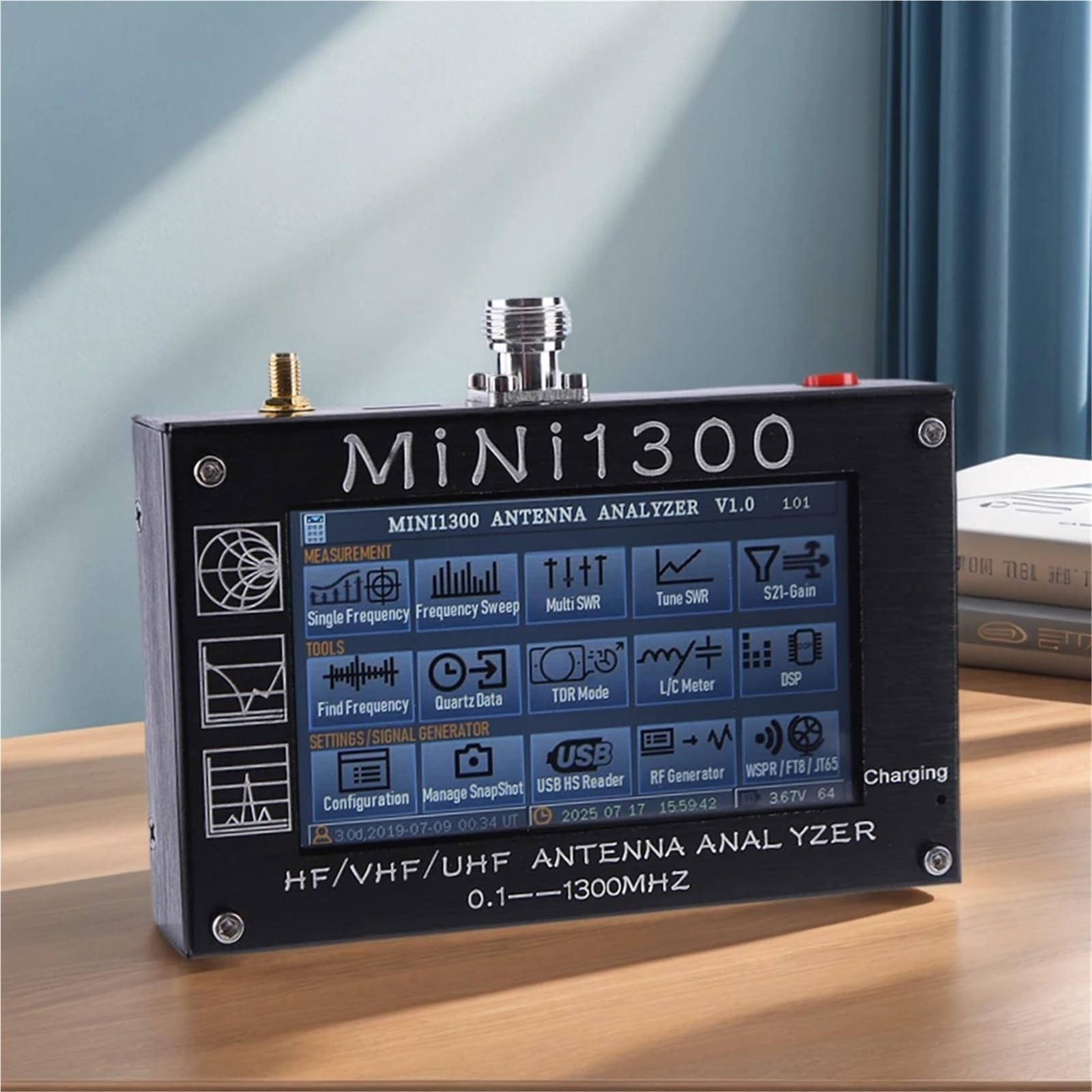 Analizator sieci Antena Wektorowa Analizator Sieci Miernik Tester z Ekranem Dotykowym 1.3G Mini 1300 do diagnostyki kabli sieciowych